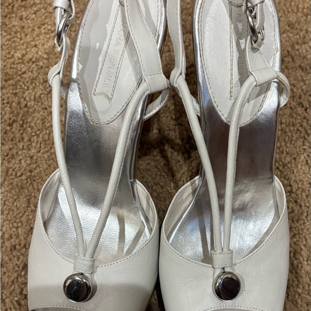Elegant White Strappy Heels